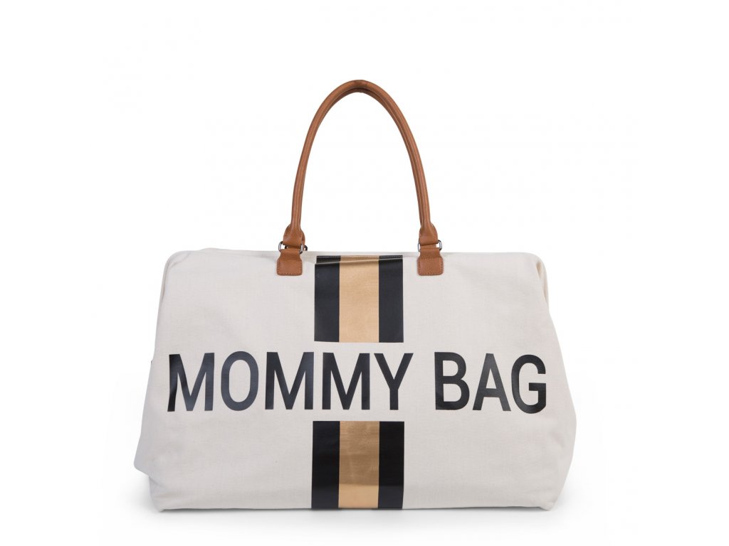 Luxury Kids prebaľovacia taška mama mommy bag big off white stripes gold black biela čierna zlatá