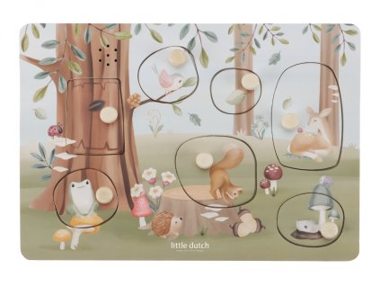 Luxury Kids LITTLE DUTCH VKLADACIE PUZZLE SO ZVUKOM FOREST FRIENDS