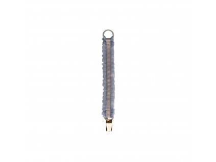 Pacifier clip grey lace