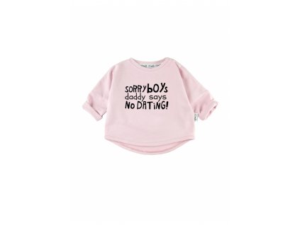 Luxury Kids I Love Milk mikina hoodie bluza sorry boys pink ružová