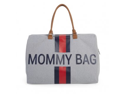 Luxury Kids Childhome prebaľovacia taška mama mommy bag big grey off stripes red blue sivá šedá červená modrá