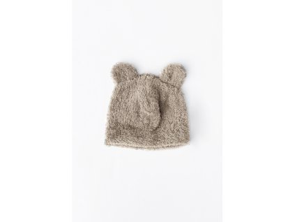 Luxury Kids I Love Milk čiapka teddy czapka z uszami plush bezowa béžová beige