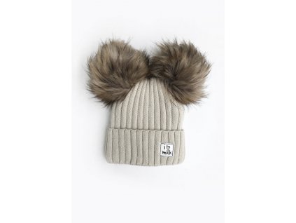 Luxury Kids I Love Milk čiapka cap hat czapka dzieciecy zimowy beige bezova