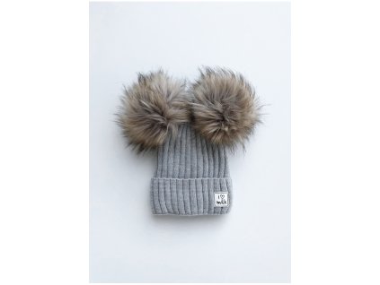 Luxury Kids I Love Milk čiapka cap hat czapka dzieciecy zimowy grey seda