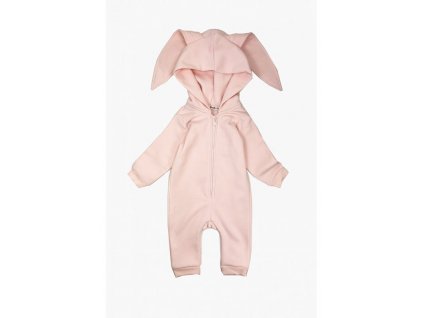 Luxury Kids I Love Milk overal ramper onesie dzieciecy rabbit zajac pink ružová
