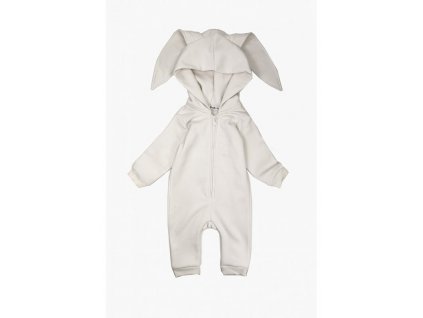 Luxury Kids I Love Milk overal ramper onesie dzieciecy rabbit zajac ecru krémová