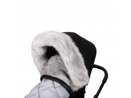 Luxury Kids Bjallra Of Sweden kozusina kozusinovy lem na kocik na kocarek Fur Collar Grey