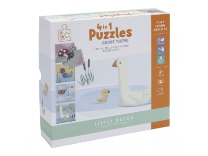 Luxury Kids Little Dutch puzzle 4 in 1 goose