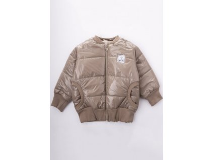 Luxury Kids I Love Milk detska bombera pikowana kurtka bomber bezowa ilm beige bezova 1