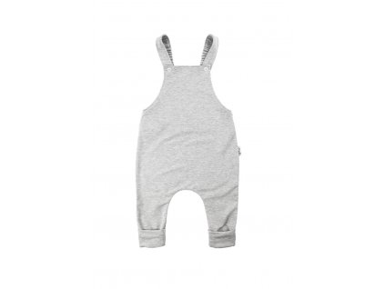 Luxury Kids I Love Milk nohavice na traky sede grey siva ogrodniczki dzieciece basic