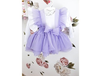 Luxury Kids Bianca Bellarco tylova sukna na traky Purple 1