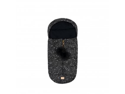 Luxury Kids Bjallra of Sweden prechodny fusak Spring footmuff small Black Tweed premium collection
