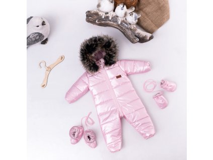 Luxury Kids Missimi winter overall zimny overal kombineza pre deti perletovo ruzova