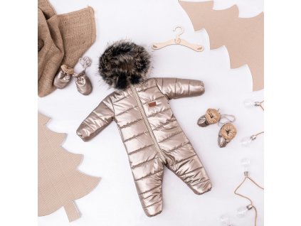 Luxury Kids Missimi winter overall zimny overal kombineza pre deti gold zlatá prosecco