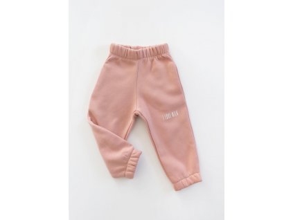 Luxury Kids I Love Milk detske teplaky spodnie dzieciece powder pink