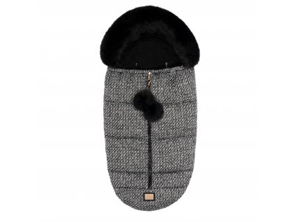 Luxury Kids Bjallra of Sweden zimny fusak pre deti Footmuff AW22 Black tweed 4