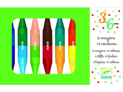 Luxury Kids Obojstranné pastelky 8 ks = 16 farieb Djeco