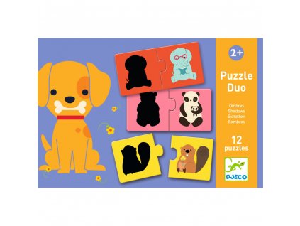 Luxury Kids Djeco Puzzle duo Tiene 12ks logické priraďovanie silueta zviera