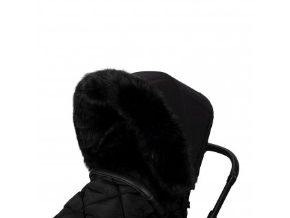 Luxury Kids Bjallra Of Sweden kozusina kozusinovy lem na kocik na kocarek Fur Collar Black