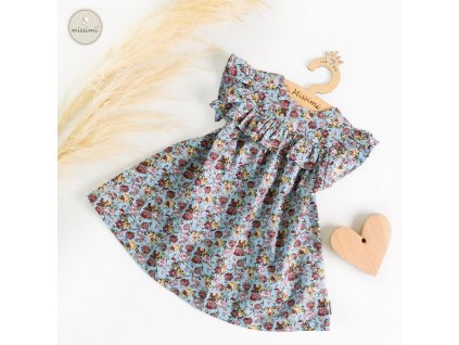 Luxury Kids Missimi bavlnene saty s riasenim kvetinove flowers print 2