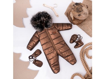 Luxury Kids Missimi winter overall zimny overal kombineza pre deti bronzova