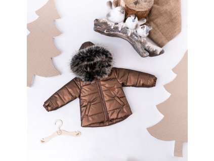 Luxury Kids Missimi zimna bunda pre deti bronze bronzova