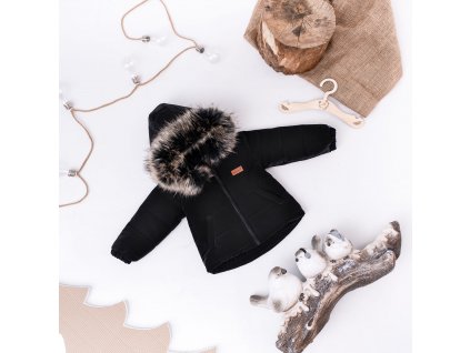 Luxury Kids Missimi zimna bunda pre deti cierna black matná