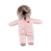 Luxury Kids Lattante winter suit overal kombineza zimna kombinezon everest rozowy naturalne futerko ruzova pink natural fur prava kozusina