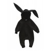 Luxury Kids I Love Milk overal ramper onesie dzieciecy rabbit zajac čierna black