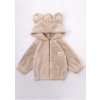 Luxury Kids I Love Milk plysova mikina s kapucnou bluza z futerka teddy czarna ilm bezova.beige 3