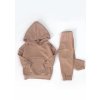 Luxury Kids I Love Milk ILM detska bavlnena teplakova suprava bluza dziecieca z kapturem gold logo latte 1