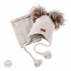 Luxury Kids Missimi zimny set ciapka usianka a nakrcnik pre deti beige