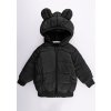 Luxury Kids I Love Milk detska prechodná bunda s kapucnou kurtka pikowana z uszami czarna black cierna