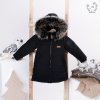 Luxury Kids Missimi zimna predlzena bunda kabat pre deti matná čierna black