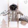 Luxury Kids Missimi zimna predlzena bunda kabat pre deti gold zlata