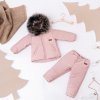 Luxury Kids Missmi zimny komplet bunda a nohavice pre deti pudrovo ruzova matna powder pink