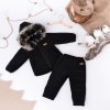 Luxury Kids Missmi zimny komplet bunda a nohavice pre deti pudrovo cierna matna black