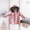 Luxury Kids Missimi zimna predlzena bunda kabat pre deti rose gold matná