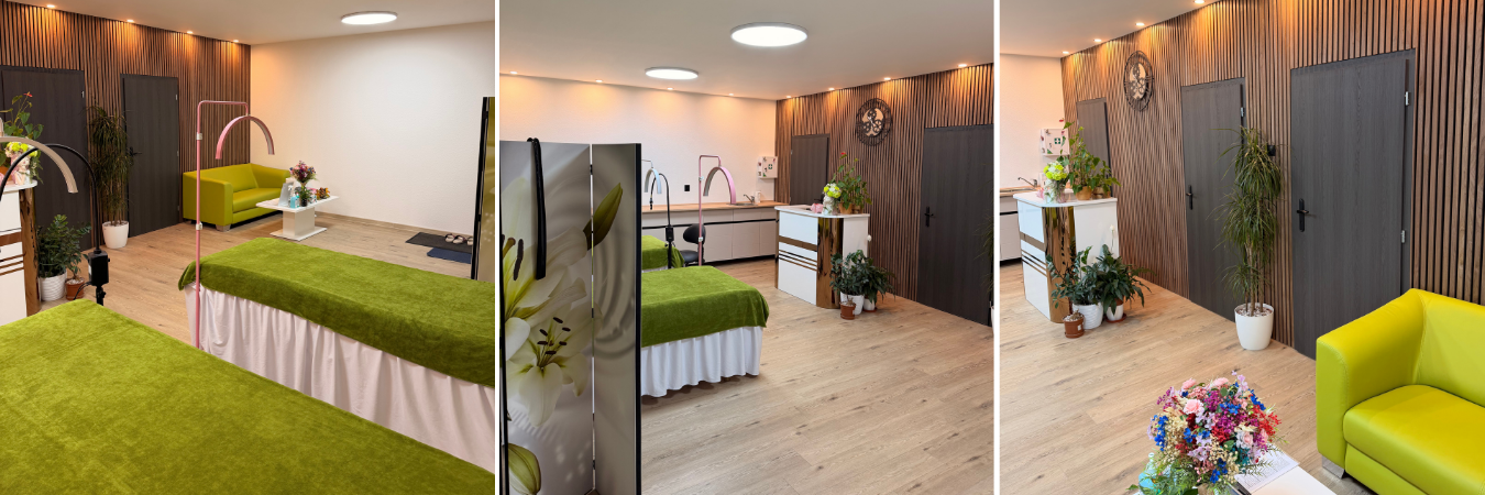 Koláž: salonek Luxury Lashes po rekonstrukci