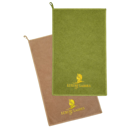 ručník hnědý + zelený