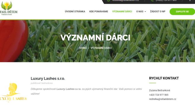 S radostí vám chceme říct, že jsme opět darovali finanční částku na pomoc dětem, které to bohužel nemají jednoduché 🤍...