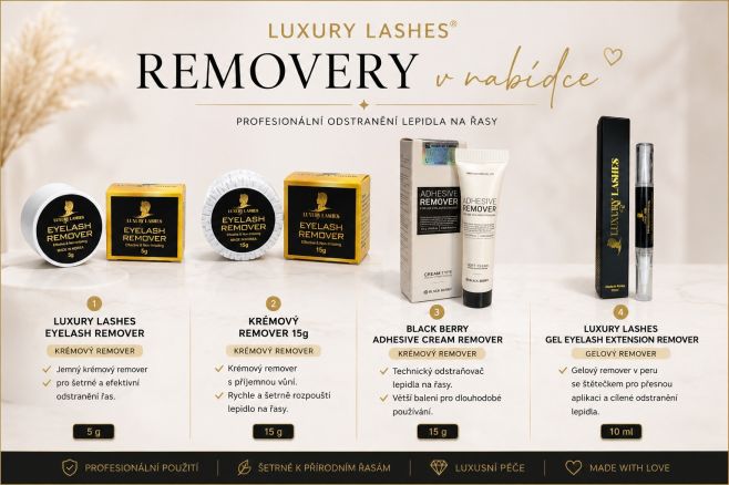 ✨ REMOVERY v nabídce Luxury Lashes ✨ Hledáte spolehlivé a šetrné odstranění prodloužených řas? U nás najdete hned několik...