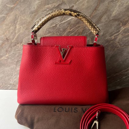 Louis Vuitton Capucines BB Rubis  python kabelka