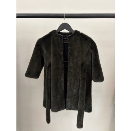 Ivana Mentlova dětský tmavě zelený kožich z norka