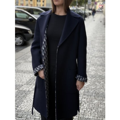 Dior tmavě modrý kabát