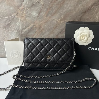 Chanel Wallet on chain, černá