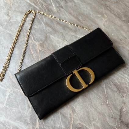 Dior černý 30 Montaigne Pouch s řetízkem