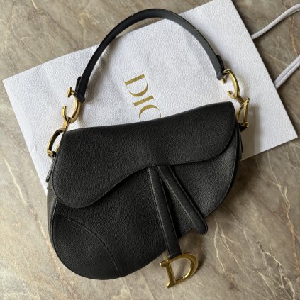 Dior černá medium Saddle