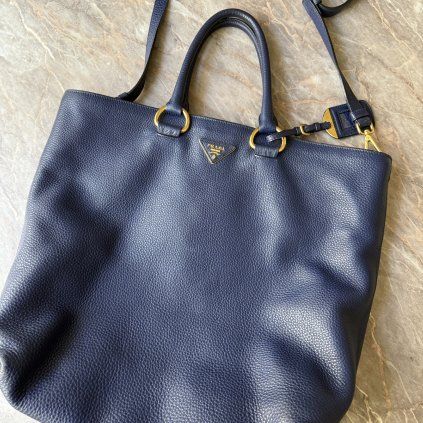 Prada modrá shopper bag