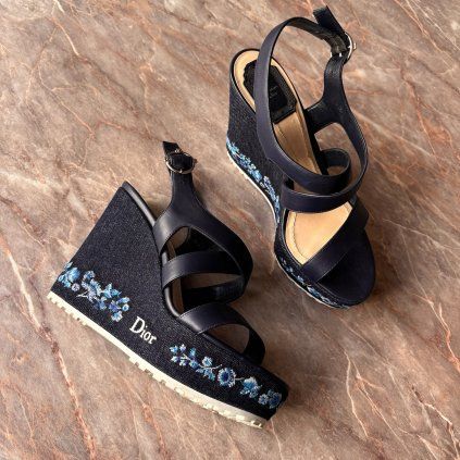 Dior modré sandálky